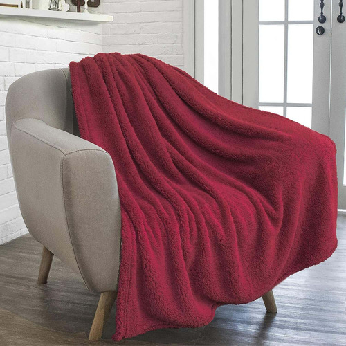 Felpa Sherpa Throw Blanket Para Sofá Cama  Lanza De 