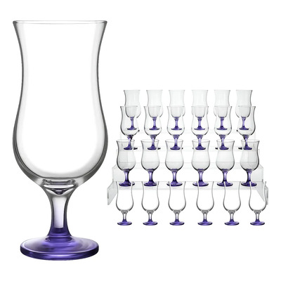 Caja De 24 Copas Huracan De Vidrio Capri De 470 Ml Morado | Meses sin interés