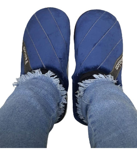 Pantuflas Importadas Con Peluche Raya,costurada T42 A 49