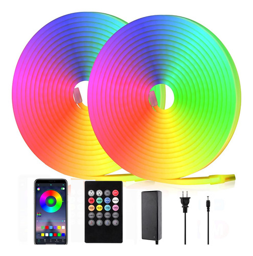 Tira De Luz Led Neon 10m App Bluetooth Rgb Flexible Ip68