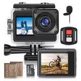 Camara Deportiva Video 4k Doble Pantalla+táctil Impermeable