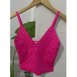 Crop Top Remera Fucsia