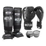 Espinilleras + Guantes Y Vendas Para Kick Boxing - Muay Thai