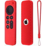 Funda De Silicona Roja Para Control Remoto Tv 4k Siri 2021 