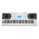 Teclado Symphonic 61 Teclas Con Eliminador Blanco Mod.mp7 Wh