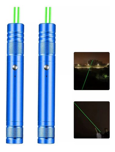Ponteiro Laser Verde Recarregável Usb, 2 Unidades [f]