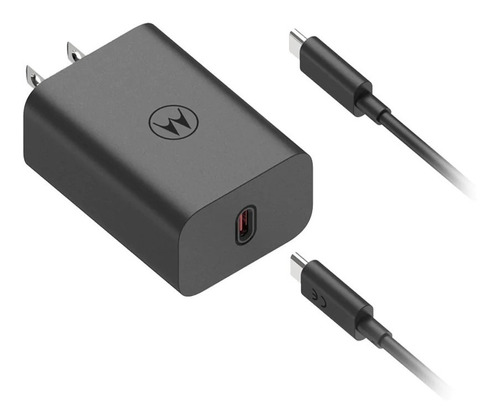 Cargador De Pared Motorola Cubo + Cable Usb C 68w Original