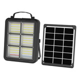 Foco Led 400w Portátil Solar Recargable Panel Sola Extraíble