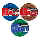 Cable Trefilcon X3 Pack 2.5m Celeste Marron + 1.5m Ver/am Ea