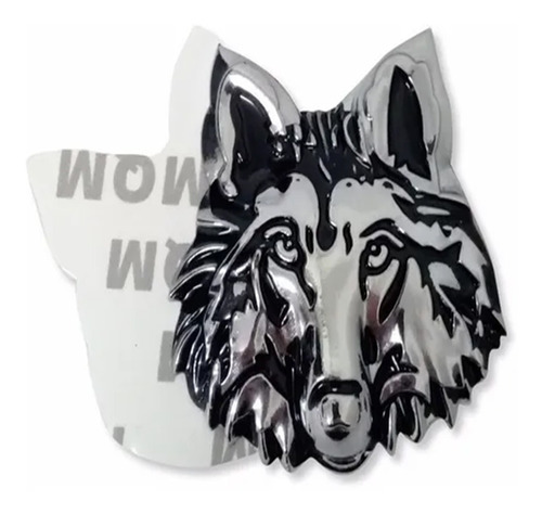 Logo Lobo Metalico Decorativo Adhesivo Husky Siberiano