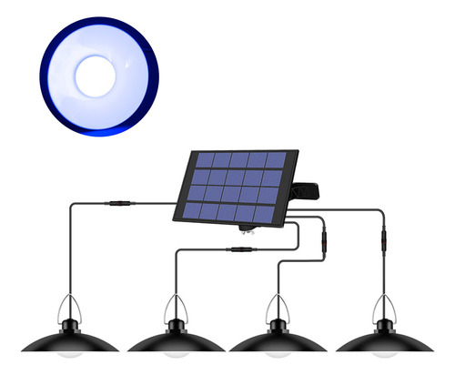 Panel De Almacenamiento De Lámpara Solar Con Colgantes De Lu