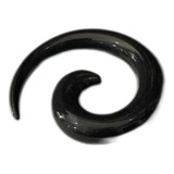 Piercing Alargador Acrílico Espiral 6mm Preto