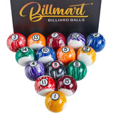 Billmart Juego De Bolas De Billar 16 Bolas De Mármol Premium