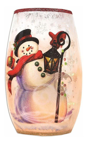 Stony Creek Jolly Snowman Jolly Jarrón Pequeño (5.4 in), Dis