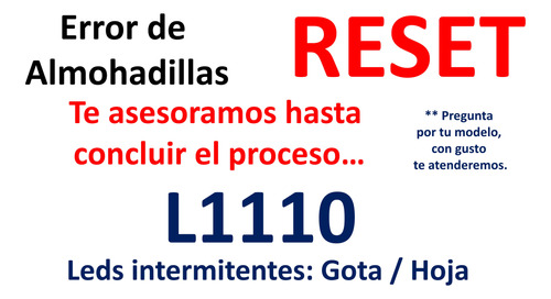 Reset Epson L1110 Almohadillas / Hazlo Tú Mismo.