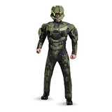 Disfraz Disfraz Halo Deluxe Muscle Master Chief Disfraz