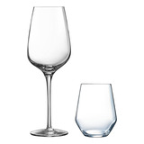 Set Copas Vasos Arcoroc Whisky Vino Agua Cristal,x12p