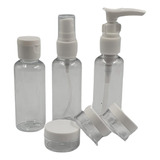 Set De Viaje X3 Botellas + 3 Potes Higiene Cuidado Personal 