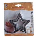 Set 3 Estrellas Moldes Cortador Galletas Dulces Repostería 