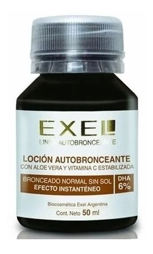 Loción Autobronceante Con Color 6% Piel Corporal 50 Ml  Exel