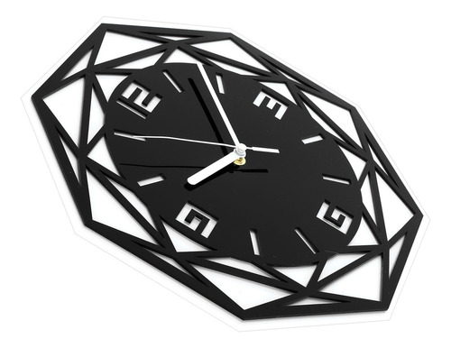 Reloj De Pared Decorativo Con Espejo Acrílico, Forma Geométr