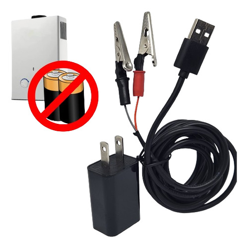 Eliminador Regulador Boiler De Paso Usb 2m Sustituye Pilas D