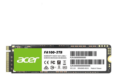 Ssd Acer Fa100 M.2 2tb Pcie Gen 3 X4 Nvme 1.4, 3d-nand
