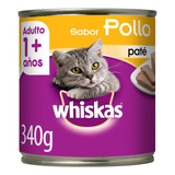 Whiskas Alimento Húmedo Lata Gato Sabor Pollo 340gr X1un