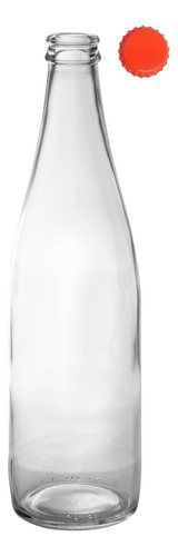 Botella De Vidrio Gaseosa 500 Cc Agua Con Tapa Corona X 30 U