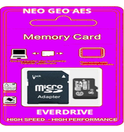 2 Cartões Sd Para Everdrive Neo Geo Aes