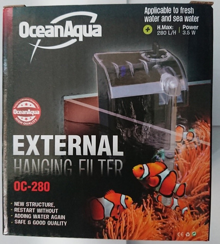 Filtro De Cascada Ocean Aqua P/acuarios De 20-80 Litros Envi