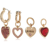 Mini Aretes Aro Huggie Con Dijes Corazon Intercambiables Cri