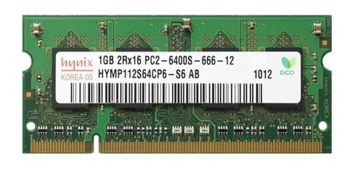 Memoria P/ Laptop Ddr2 Hynix 1gb 2rx16 Pc2-6400s-666 800mhz