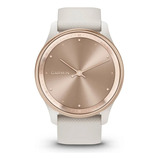 Smartwatch Vivomove Trend Garmin Reloj Analogico Hibrido Color Del Bisel Rosa Oro Con Correa Beige