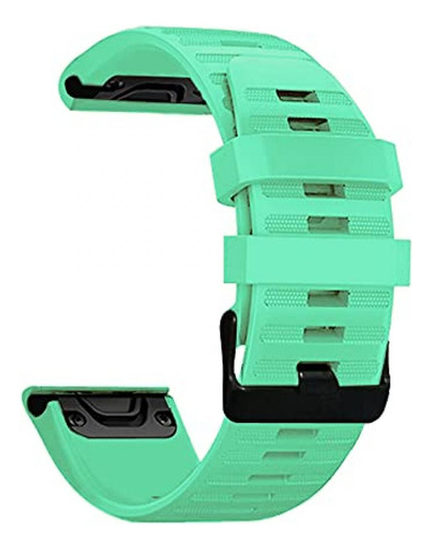 Malla De Silicona Para 22mm Garmin Fenix 7/6/6 Pro Etc Menta