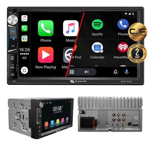 Estereo Multimedia Android iPhone Mirror Gps Aux Usb 7 P Cjf