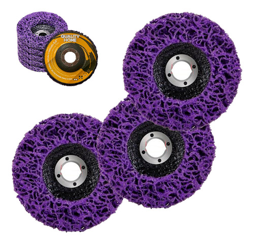 Kit 3 Strip Disc Removedor De Tintas Fundos E Vernizes 115mm Cor Roxo