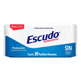 Toallitas Húmedas Escudo Antibacteriales 50 Pzas