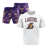 Nba Original Pijama Short Hombre Los Angeles Lakers Morado
