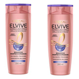 Shampoo Elvive Kera-liso Brillo Y Sedosidad 200 Ml Pack X2