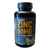 Citrato De Zinc 50mg Giant Sports 120 Caps / Soporte Inmune Sabor Sin Sabor