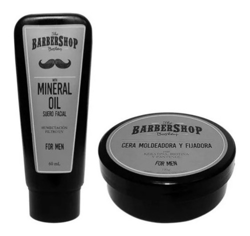 Kit Barbershop Cera Peinar + Tratamiento Mineral Oil Barba P