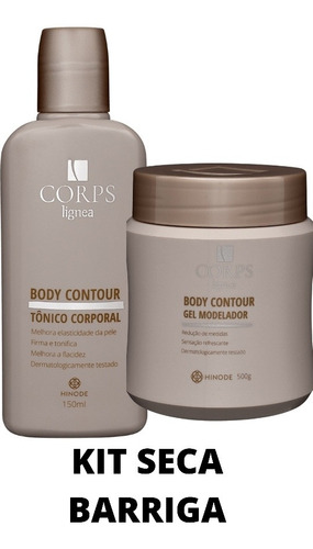 Kit Seca Barriga Tônico Corporal + Gel Modelador Pele Linda