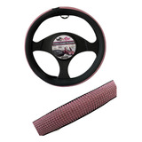 Funda Cubre Volante Para Carro/camioneta Con Brillos Rosa