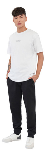 Buzo Hombre Jogger Negro Liso Corona