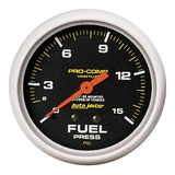 Autometer 5411 Presion De Combustible 0-15 Psi Black