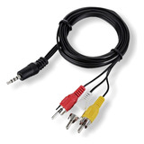 Cable Plug 3.5mm A Rca Video Y Audio De 1.2 Metros