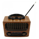 Parlante Bluetooth Retro No1 Radio Portátil Recargable Usb