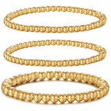 Pulsera Badu Gold Bead Para Mujer Chapada En Oro De 14 Quila