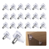 20 Pcs Clear Shelf Support Pegs, 5mm Clear Plastic Shelf Peg